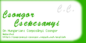 csongor csepcsanyi business card