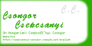 csongor csepcsanyi business card